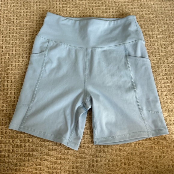 American Eagle Outfitters Sky Blue Bike Shorts - Picture 1 of 3
